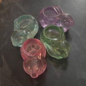 Colorful Glass Animal Candle Holders